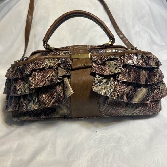 Jessica Simpson Faux Python Purse Handbag with Shoulder Strap. Great condition. - Picture 1 of 11